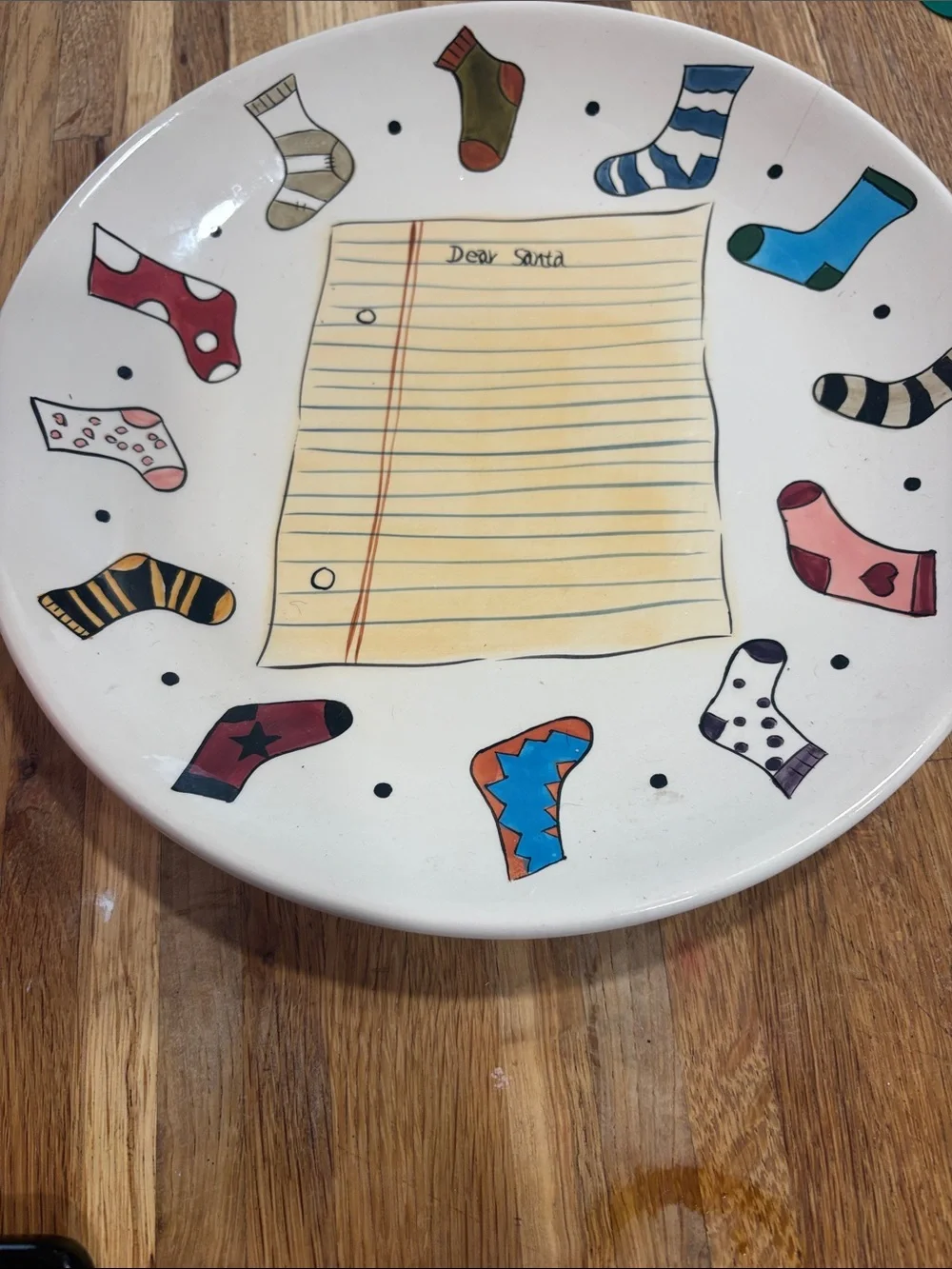 DEAR SANTA Socks Pattern Plate - Multicolor